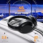 TREBLAB Z7 Pro - Hybrid Active Noise Cancelling Headphones, Signature aptX-HD Audio, Memory Foam Ear Cups, Foldable, 45H Play, Bluetooth 5, Fast Charging, Workout Over Ear Headphones Wireless With Mic - Image 4