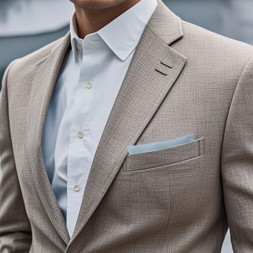 Image of Men's Pocket Square, Solid Color Boys Handkerchiefs for Men Wedding Party