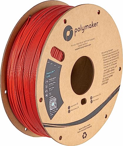 Image of Polymaker ASA Filament 1.75mm Galaxy Red, 1kg ASA 3D Printing Filament, Heat & Weather Resistant - ASA 3D Printer Filament Perfect for Printing Outdoor Functional Parts