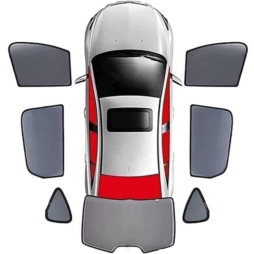 Parasol Ventana Coche para KIA Carens 2007-2011, Protección UV Fácil Instalar Parasol Ventana Coche Laterales Accesorio,7pcs-wholecar
