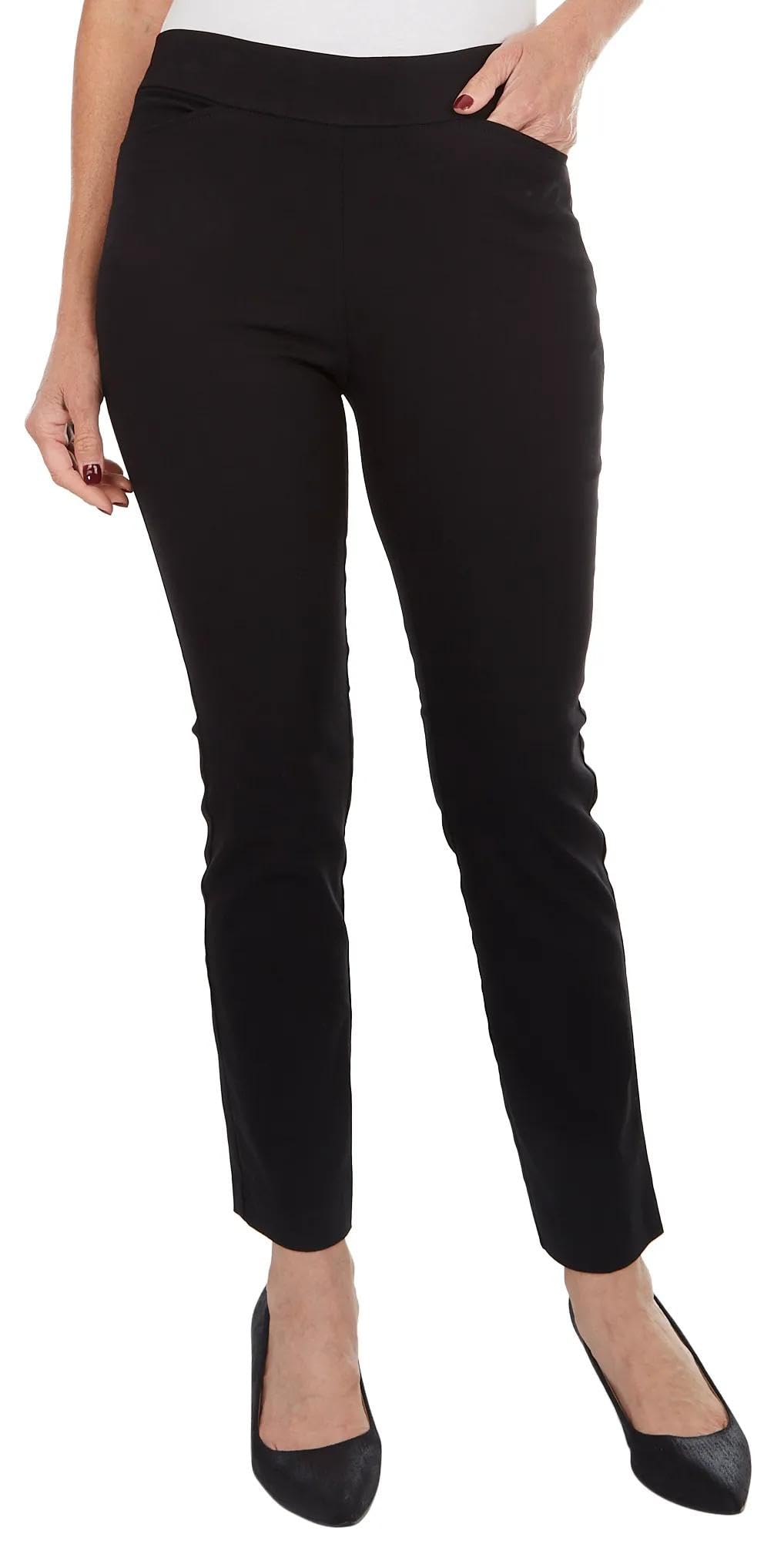 Coral Bay Petite Favorite Fit Slimming Solid Pocket Pants