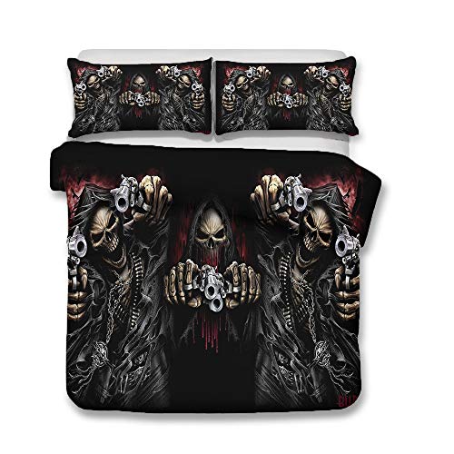 Housse de couette crâne style gothique chic pour relooker une chambre d'ado