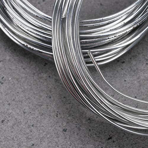 EXCEART 2 Peças de Prata Fio de Ferro 1. 6 Milímetros Beading Fio de Arame De Artesanato para Fazer