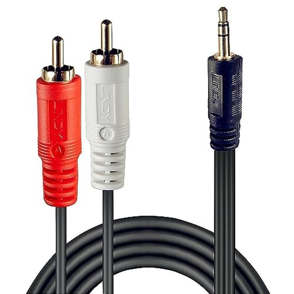 LINDY 2 m Premium 3.5 mm Jack to 2 x Phono Male Cable