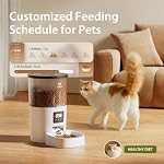 IMIPAW Automatic Cat Feeders, Timed Cat Dry Food Dispenser with Desiccant Bag, Dual Power Supply, Programmable Portion Size, 6 Meals, 20 Portions Per Day, Auto Pet Feeder for Cats and Small Dog, White - Image 2