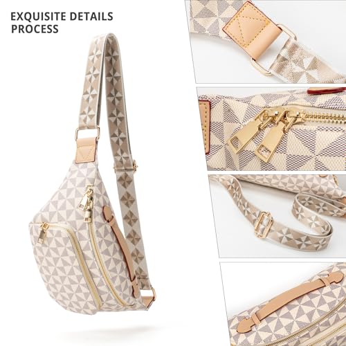 Image of Crossbody Sling Bag for Women & Men | Trendy Checkered, Fanny Pack, Waist Bag, Travel, Festival & Daily Commute