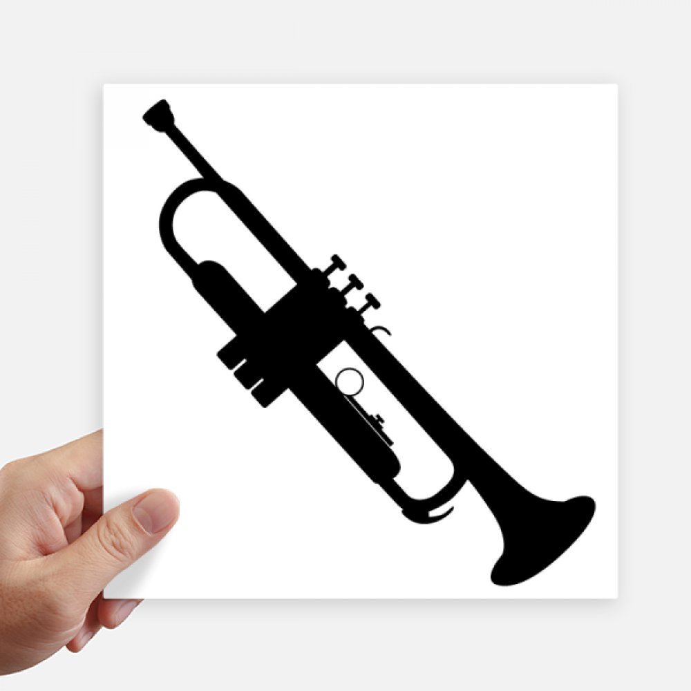 Autocollant carré 20CM pour ordinateur portable, valise, moto et mur, lot de 4 stickers musique
