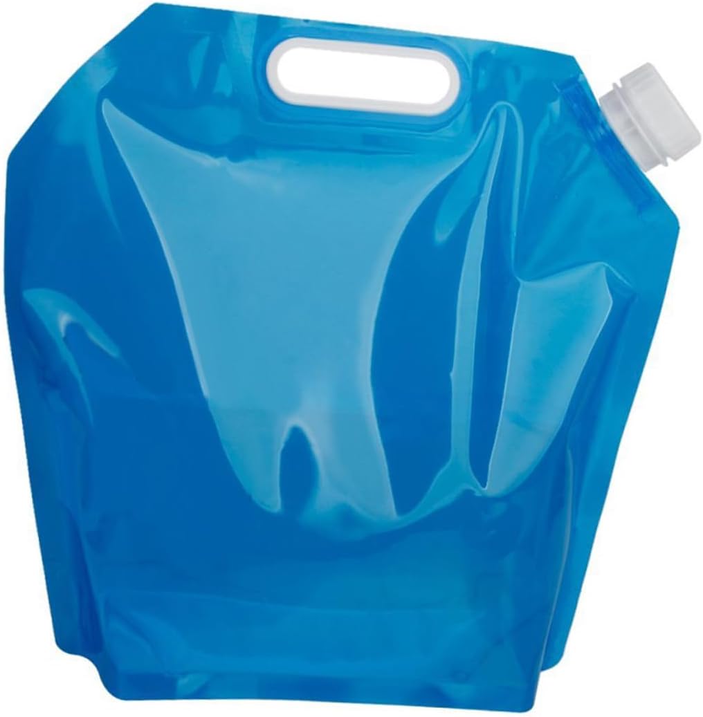 Yardwe Folding Water Container Portable Blue Storage Bag for Hiking Camping and Picnics Durable Pe Material Easy to Carry Temperature Range