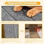 Cat Scratch Pad Felt Cat Scratcher for Indoor Cats Scratching Board Scratchers for Large Cat Scratch Furniture Protector with Ball Kitten Toys L Shape 26.8 Inch Grey - Image 2