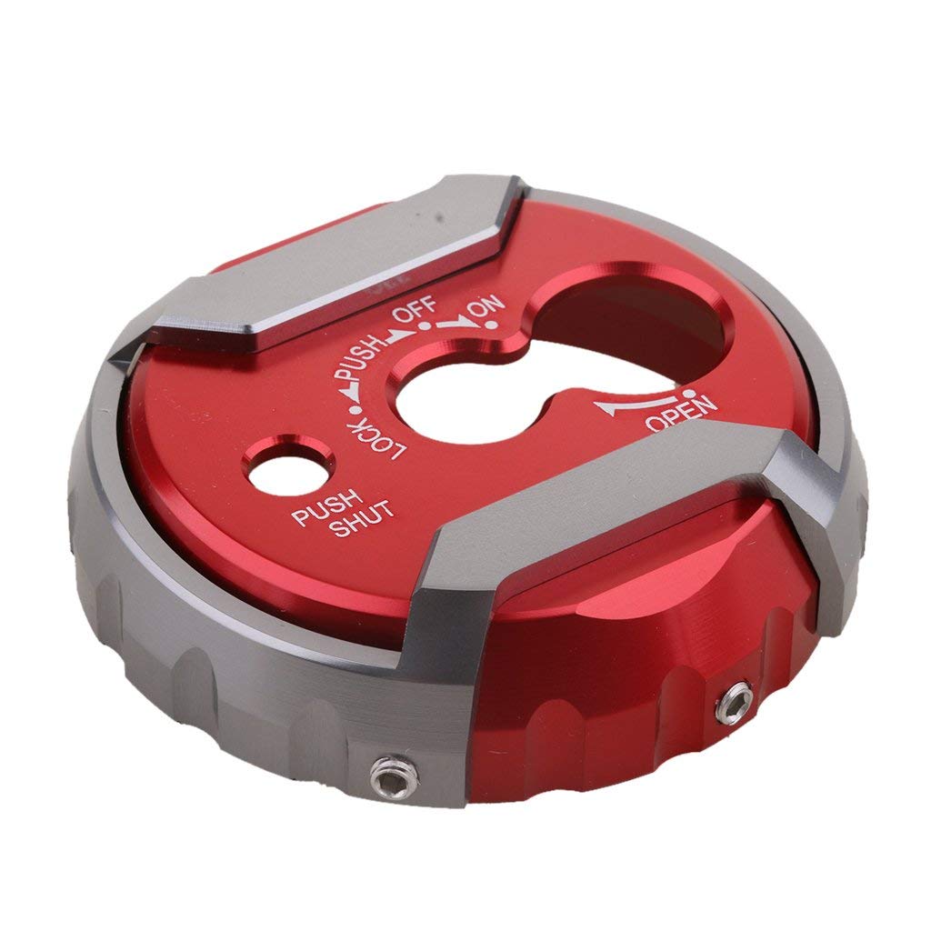 Motorcycle Motorbike Ignition Key Lock Switch Cap Cover for Yamaha Nmax155 N-MAX 155 (Red)
