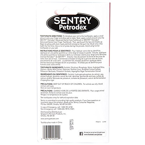 Petrodex Dental Kit for Cats, Malt Flavor Toothpaste, 2.5 Oz