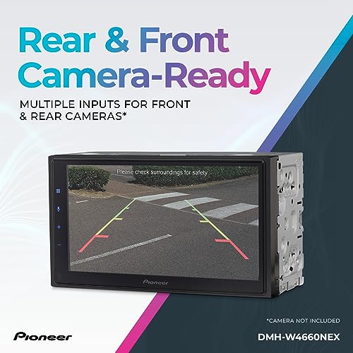 Image of Pioneer DMH-W4660NEX 6.8 inch Capacitive Touchscreen, Double Din - Wireless & Wired Apple CarPlay & Android Auto, Amazon Alexa Built-in, Bluetooth, HD Radio, Backup Camera, FLAC, Hi-Volt RCA