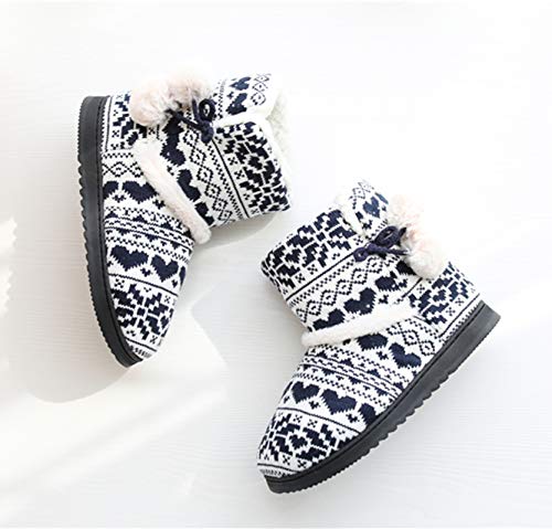 CYian Womens Booties Slipper Lining Warm Soft Plush Fleece Winter Non Slip House Shoes Indoor Outdoor2