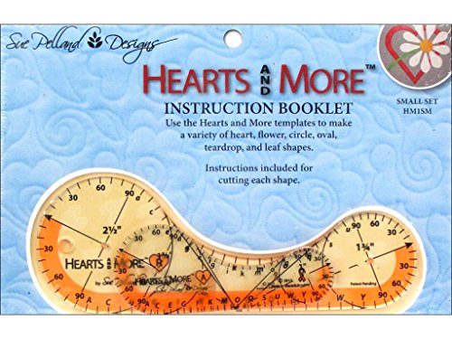 Hearts and More Small Template Set: 2 1/2 Inches X 7 Inches and 1 5/8 Inches X 4 Inches