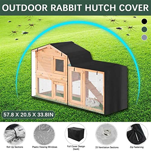 Chamber Hölzerner Kaninchenstall Mit Stallabdeckung Deluxe Hühnerstall Indoor- Und Outdoor-Haustierhauskäfig Für… – Bild 4