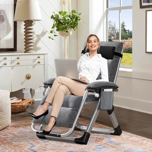 Image of DoCred Comfy Folding Recliner Chair -Bedroom Living Room Chairs
