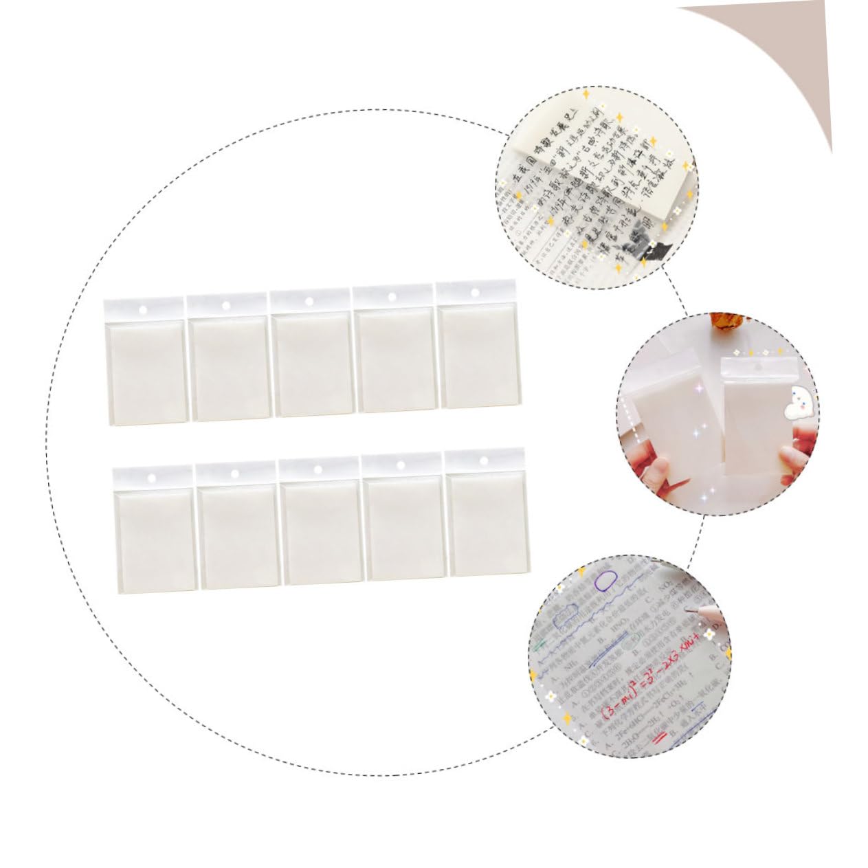 SHINEOFI 30 Piezas Nota Transparente Pegatina De Pizarra Pestañas Adhesivas Transparentes Nota a Prueba De Agua Pegatinas a Prueba De Agua Pegatinas Claras Mascota Transparente