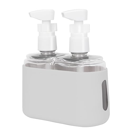 Songaa Botellas de viaje a prueba de fugas, recipientes de viaje 2 en 1 para artículos de tocador, botellas de plástico recargables con tapa,
