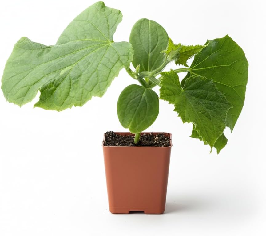 Planterium's Organic Live Marketmore Cucumber Plants | 3 Pack | 5" - 10" Tall