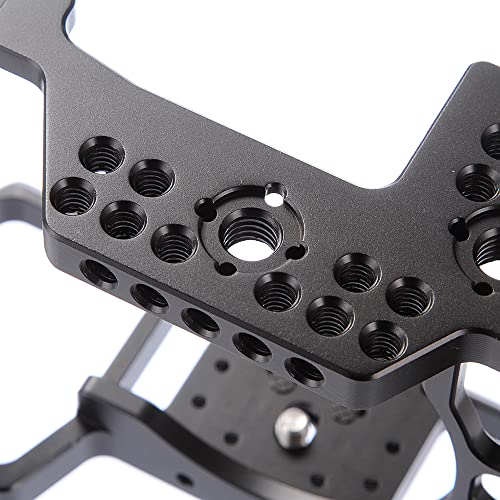 Image of Hersmay A7III Cage with Top Handle, A9 Camera Cage for Sony A7III / A7RIII /A9 /A7II Mirrorless Camera, Multiple 1 /4 inch 3 /8 inch Screw Holes for Vlogging Video Shooting Filmmaking Rig
