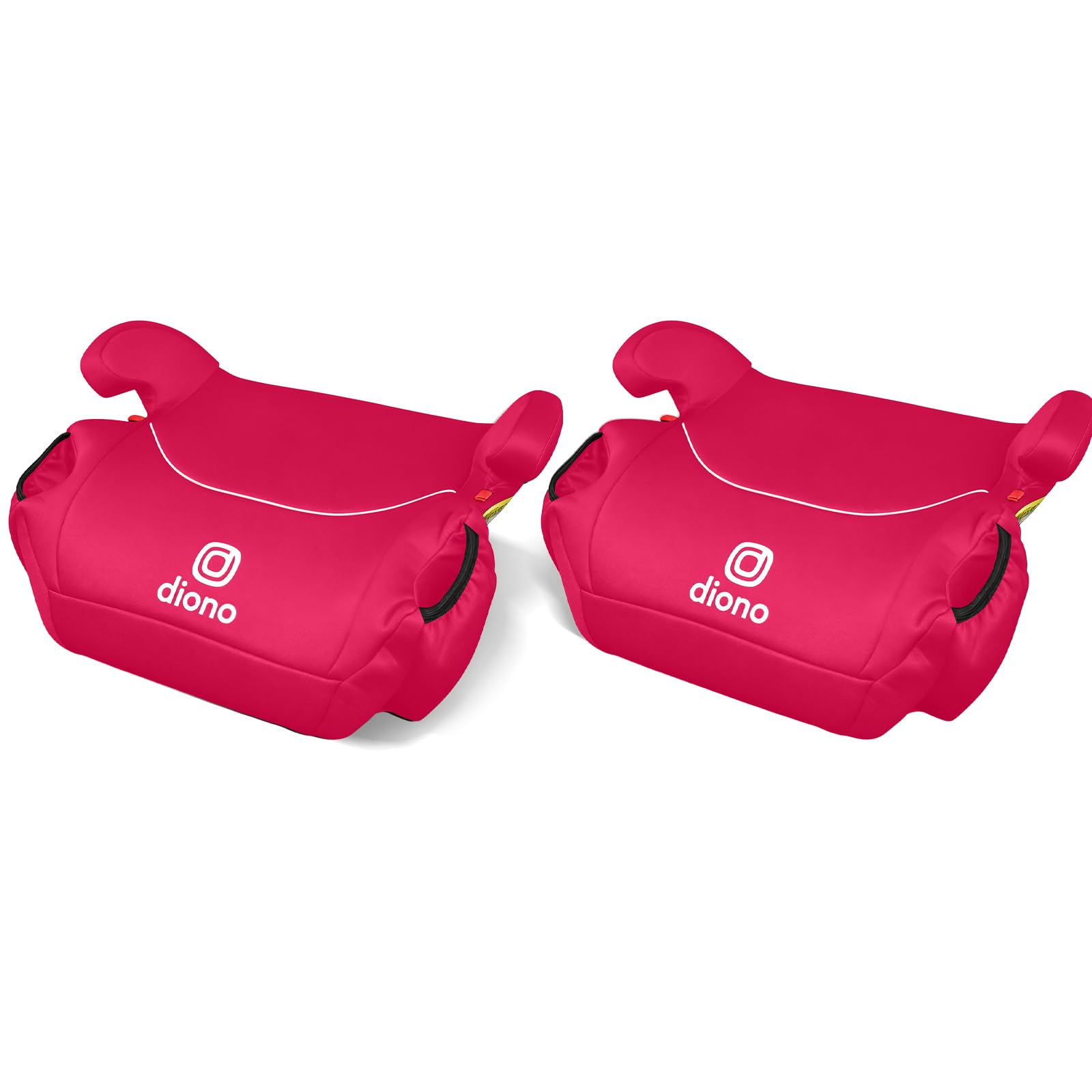 Diono Solana - Lot de 2 sièges auto rehausseurs sans loquet - Légers et lavables en machine - Porte-gobelets - Rose barbe à papa