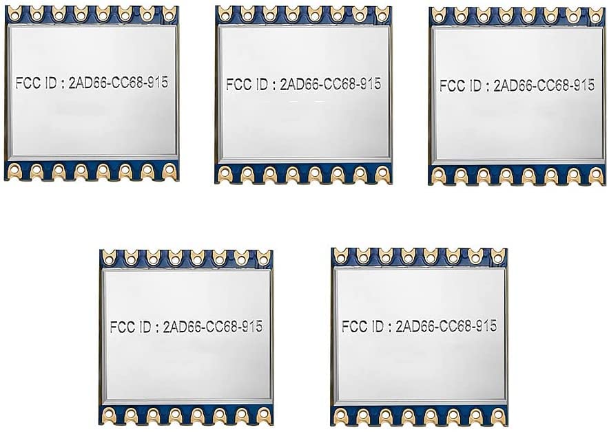 Lubeby Smart LoRa Module 16 * 16mm, Low Cost SPI Port LLCC68 Based LoRa Module 915MHZ LoRa-CC68 & LoRa-CC68-TCXO Compatible with RFM95W (LoRa-CC68-915-TCXO x 5 pcs)