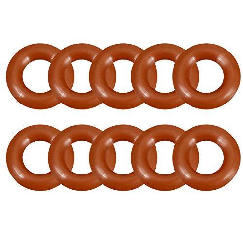 sourcingmap Silicone O-Ring, 8mm OD, 4mm ID, 2mm Width, VMQ Seal Rings Gasket, Red, Pack of 10, 4mmx8mmx2mm
