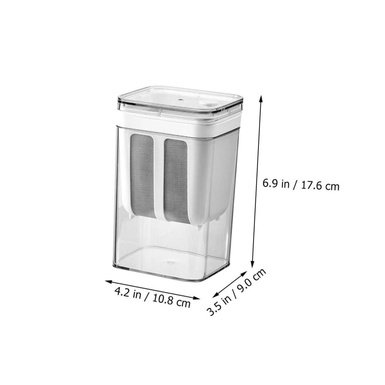 Feinmaschiges Joghurt Sieb mit 1100ml, Edelstahl, Weiß