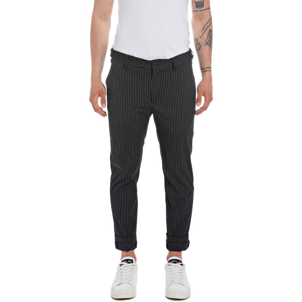 Replay Men's Stretch Trousers, Blue 020 (Blue), 27W / 30L