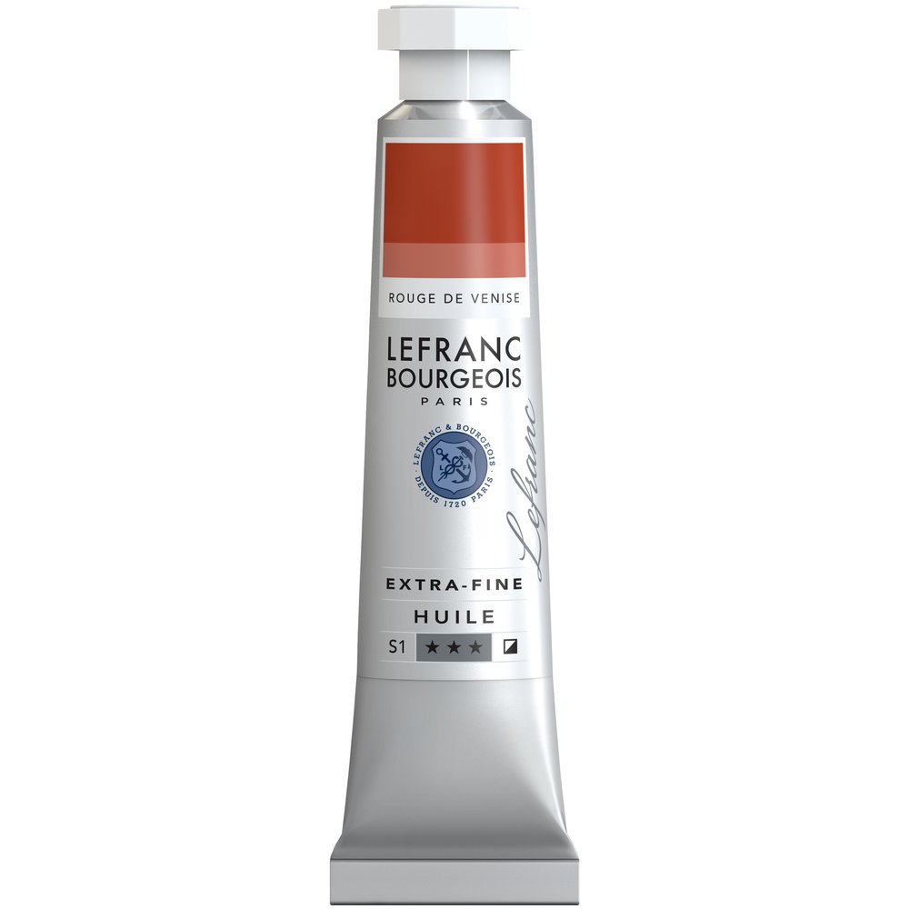 Lefranc Bourgeois 405002 extra feine Ölfarbe in Künstlerqualität aus hochwertigen Pigmenten, lebendige Farben, hohe Lichtechtheit, 20ml Tube - Venezianisch Rot