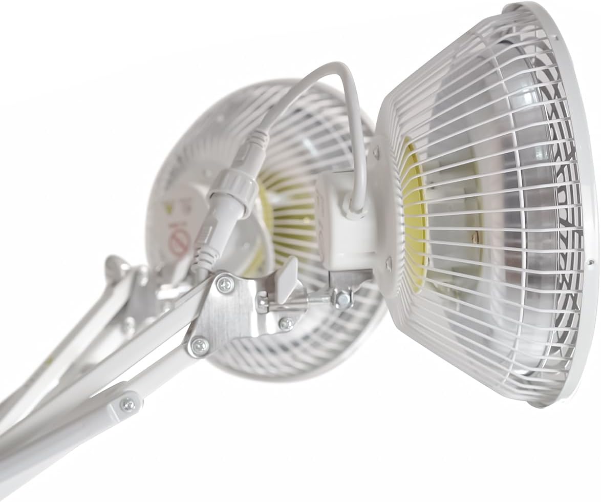 460W Rotating Double-Headed Heat Lamp Timer Control,Adjustable Temperature,Floor Stand with Wheels for Pain Relief