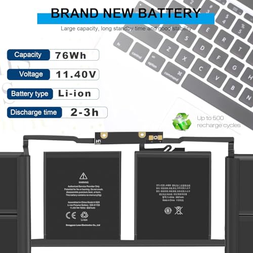 Image of A1707 Battery A1820 for Ma /Book Pro 15 inch (Late 2016, Mid 2017) Touch Bar EMC 3072 EMC 3162 MLH32 MLH42 MLW72 MLW82 MPTR2 MPTT2 MLH52 MLW92 MPTU2 MPTV2 MPTW2 MPTX2 (A1820)