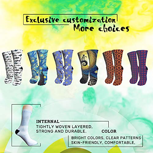 Starry Universe Mermaid Scales Socks For Women Men Funny Crazy Athletic Crew Socks For Soccer Runing Hiking #TOP3