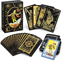 Amazon.co.jp: タロットカード 黒金 豪華4点セット ゴールドエッジ