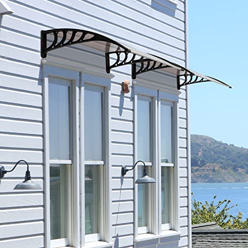 100 X 96 Household Application Door & Window Awnings Brown Board & Black Holder #TOP3