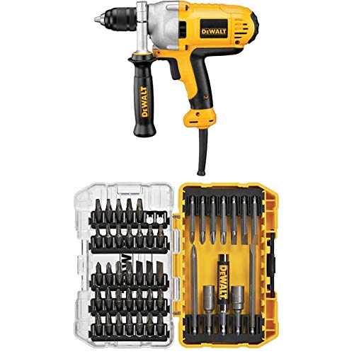 DEWALT DWD215G 1/2-Inch 10-AMP Mid Handle Grip Drill with DEWALT DW2166 45 Piece Screwdriving Set with Tough Case