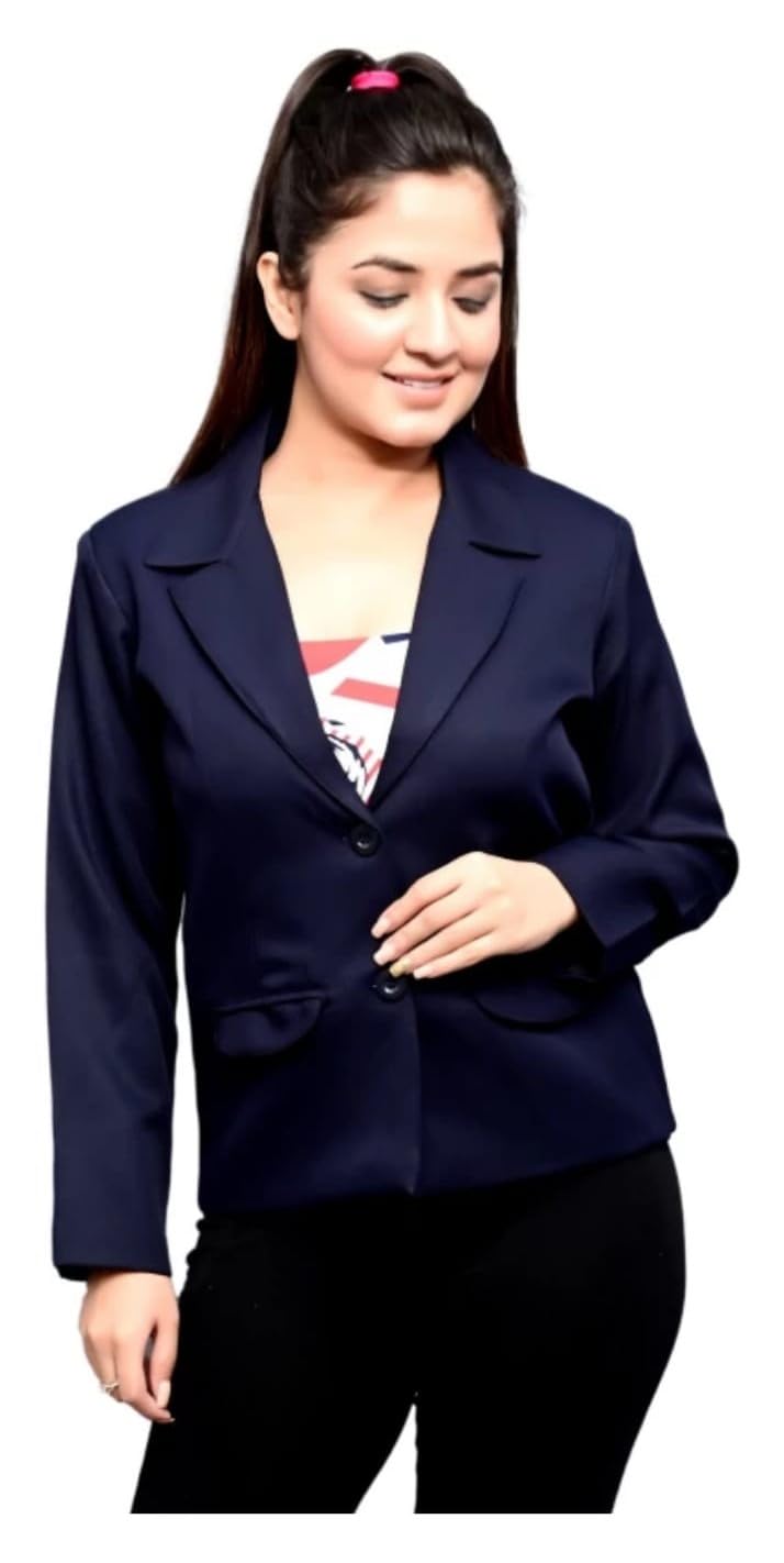 trendarc Women's Formal Blazer, Single-Breasted, Professional Office Wear-picture-36
