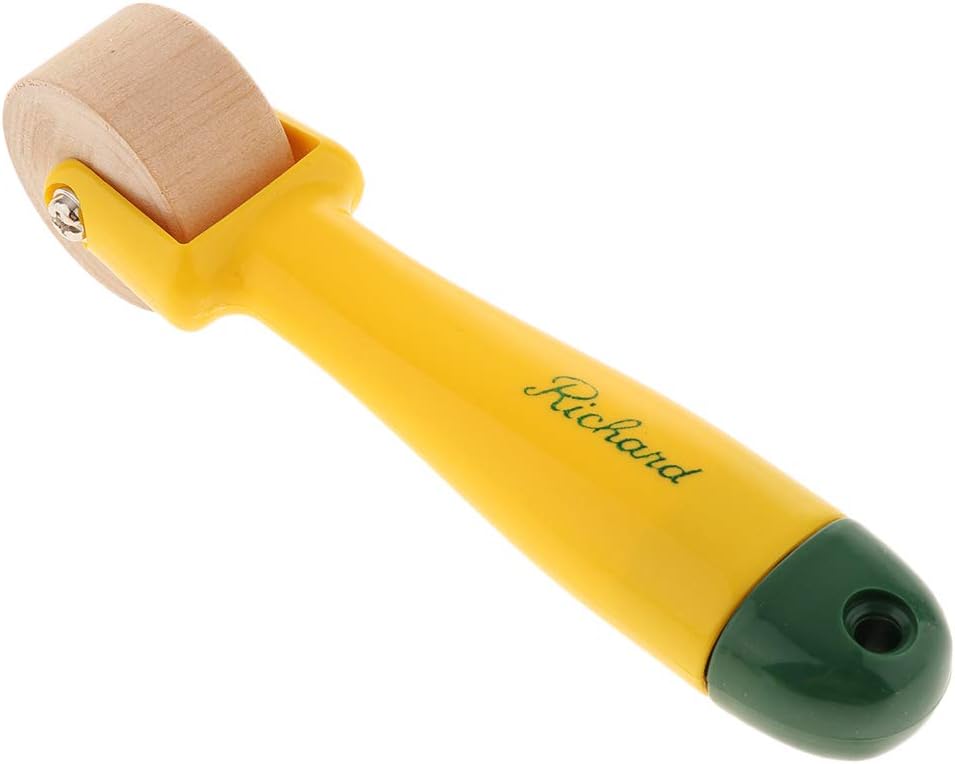 B Blesiya Plastic Handle Smooth Surface Wallpaper Edge Seam Roller DIY Hand Pressure Rollers - Wooden Roller