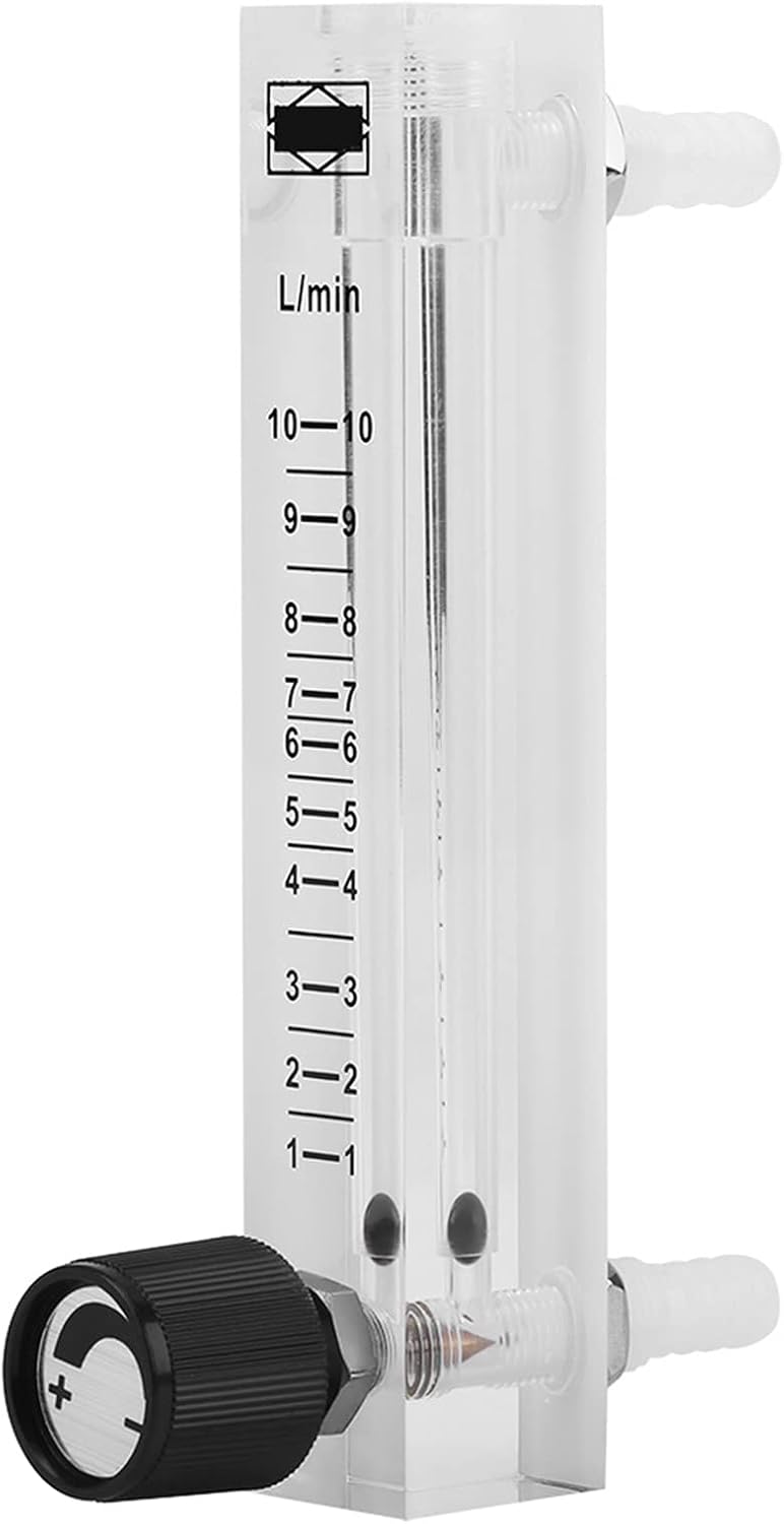 LZQ-7 Acrylic Air Gas Flowmeter Air Meter with Control Valve Flowmeter for Measuring Controlling Gas 1-10LPM 0.6MPa