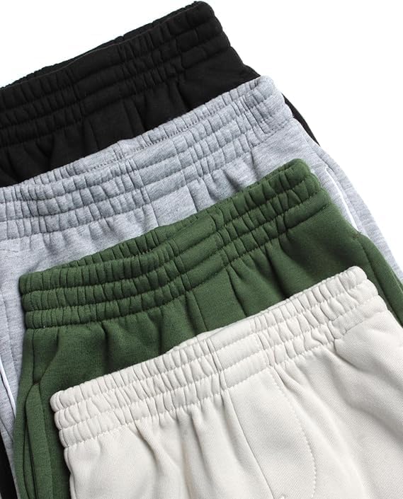 DKNY Boys Sweatpants - 4 Pack Active Performance Soft Fleece Boys Joggers Athletic Pants with Elastic Waistband and Pockets - Image 3