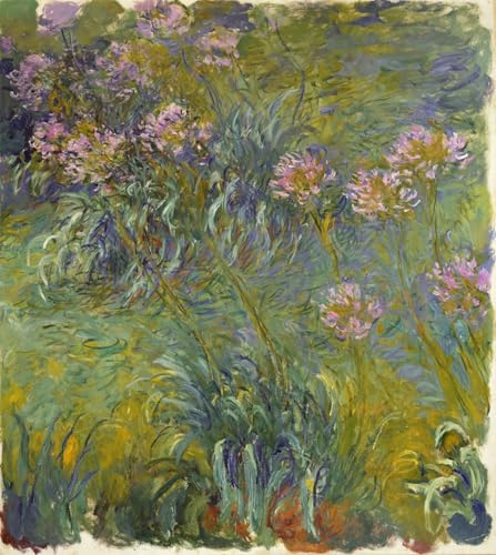 Tableaux Impression sur Toile Agapanthe de Claude Monet 60x90cm