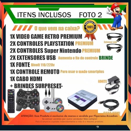 Video Game Retro Premium + 148 Mil jogos + 4 Controles + Atualizado