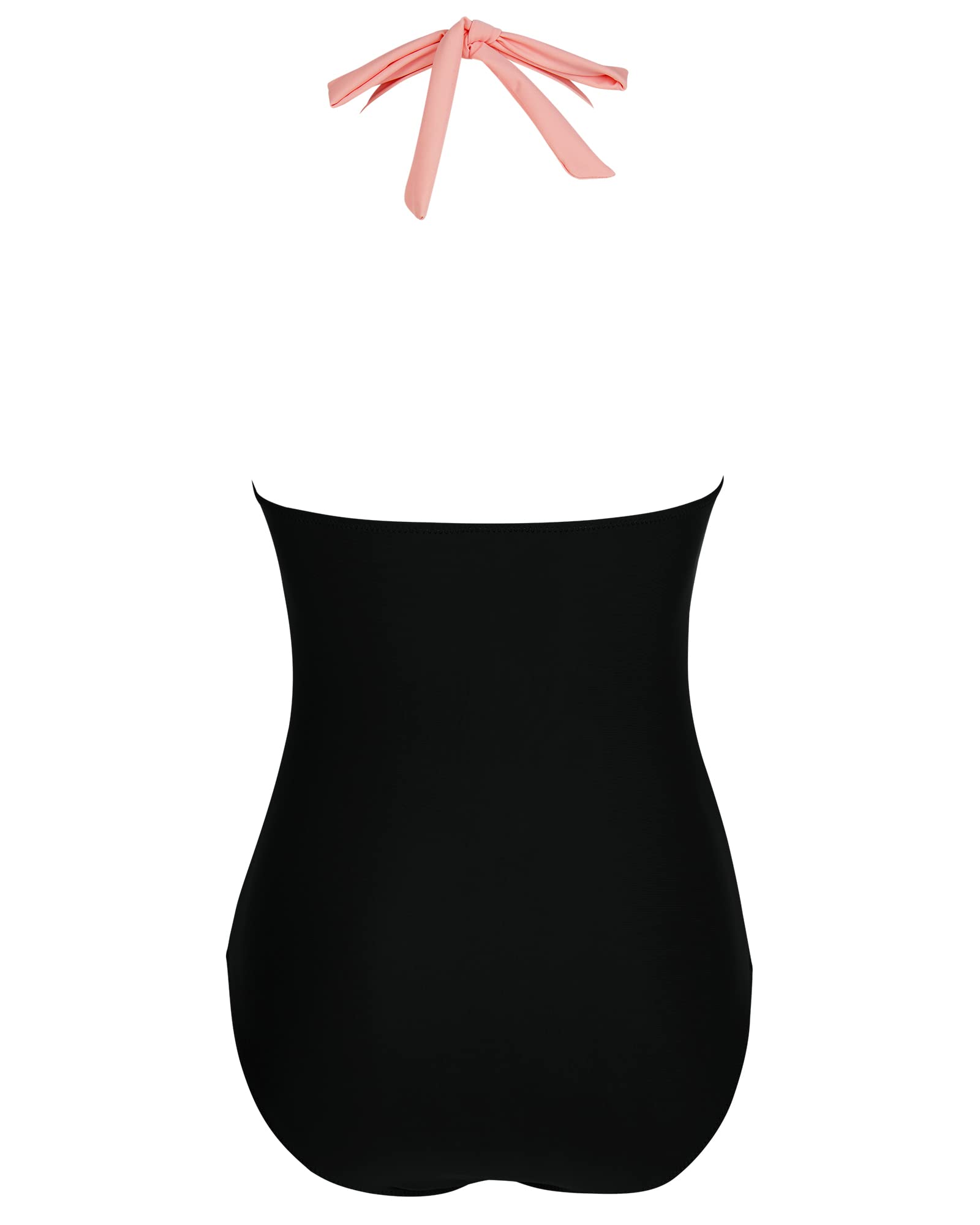 RXRXCOCO Traje de baño sexy con cuello en V, push up, para mujer, con forma de barriga, con escote halter, espalda descubierta, traje de baño con copas