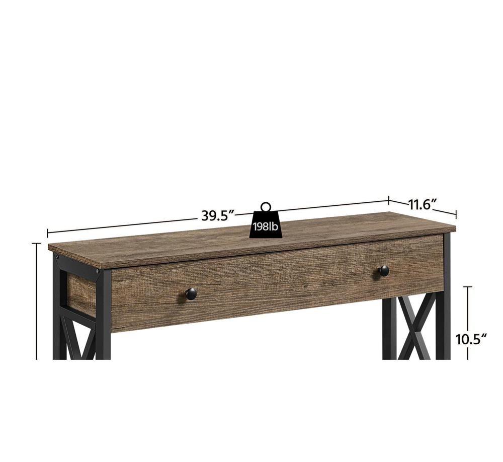 Amazon.com: Yaheetech Console Table with Drawer and 2 Open Storage