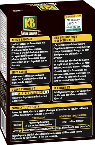 Destructeur de fourmilières KB granulés 400g à base de plante