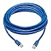 Tripp Lite Cat6a 10G Ethernet Cable, PoE, CMR-LP, Snagless F/UTP Network Patch Cable (RJ45 M/M), Blue, 20 ft. (N261P-020-BL)