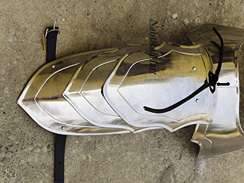 Medieval Steel Knight Pauldron Shoulder Armor LARP Pair Halloween Costume