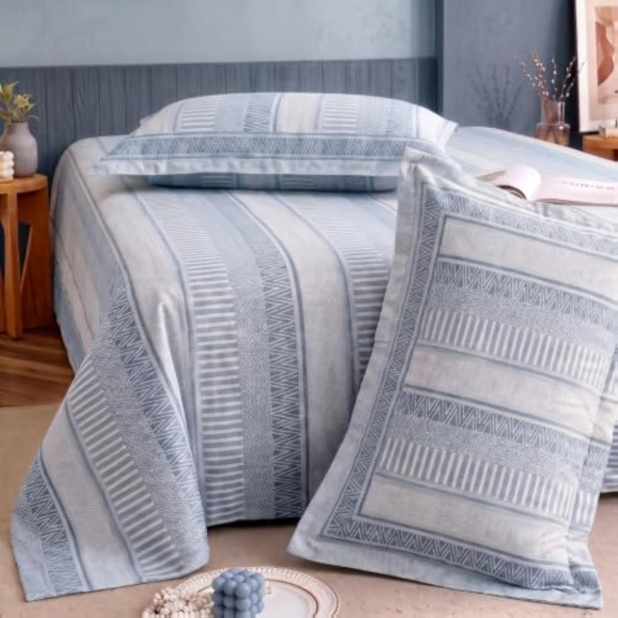 100% Cotton Feather Touch Queen Bedsheet Set