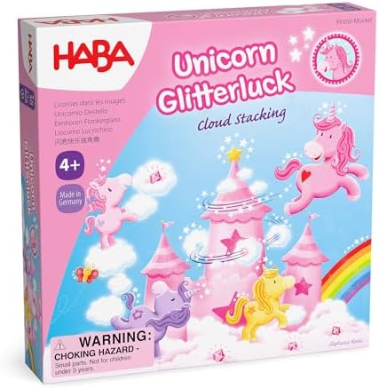 HABA Unicorn Glitterluck Cloud Stacking - Cooperative Kids Board ...