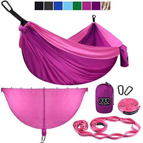 Gold Armour Camping Hammock and Bug Net Set - Double Parachute Hammock